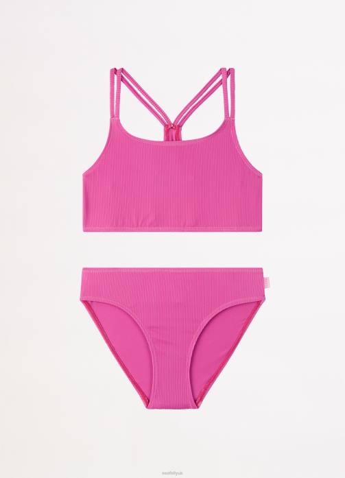 Essential Girls Multi Strap Bikini Pink Seafolly Children Swimwear JRJZ796
