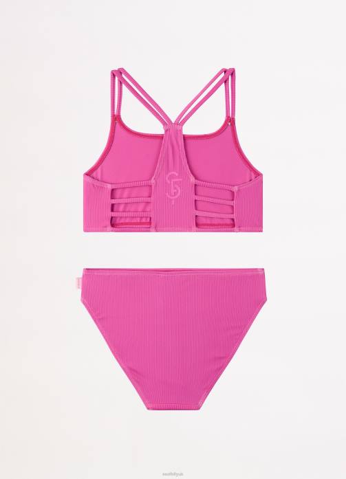 Essential Girls Multi Strap Bikini Pink Seafolly Children Swimwear JRJZ796