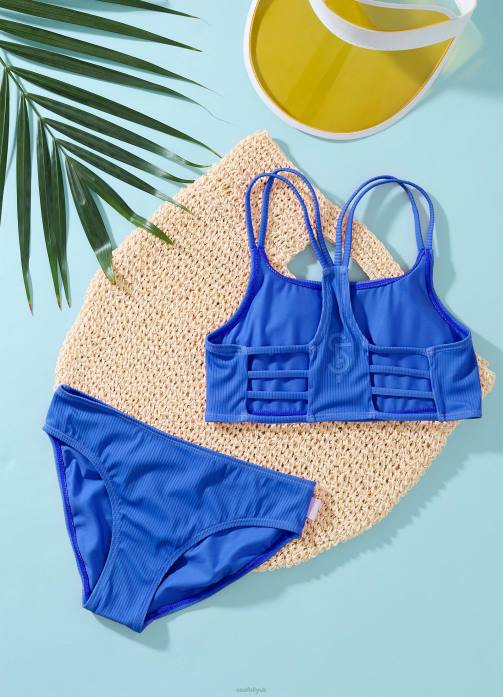 Essential Girls Multi Strap Bikini Royal Seafolly Children Swimwear JRJZ803
