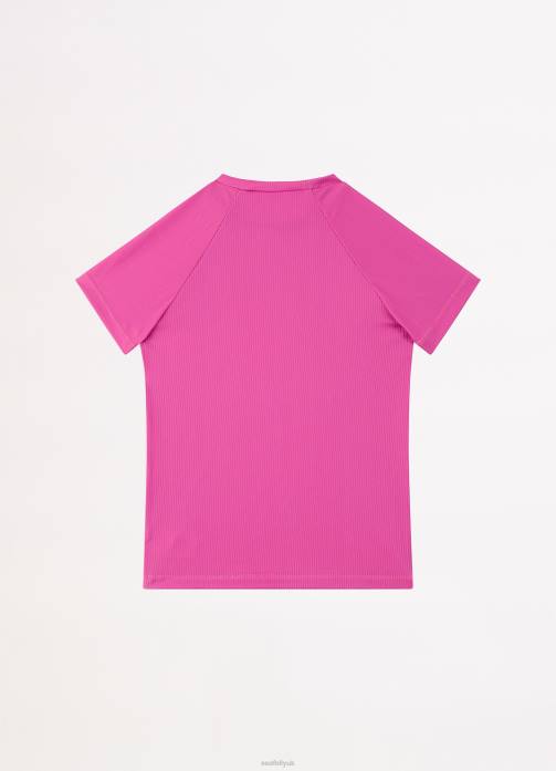 Essential Girls S/S Rash Vest Pink Seafolly Children Swimwear JRJZ800