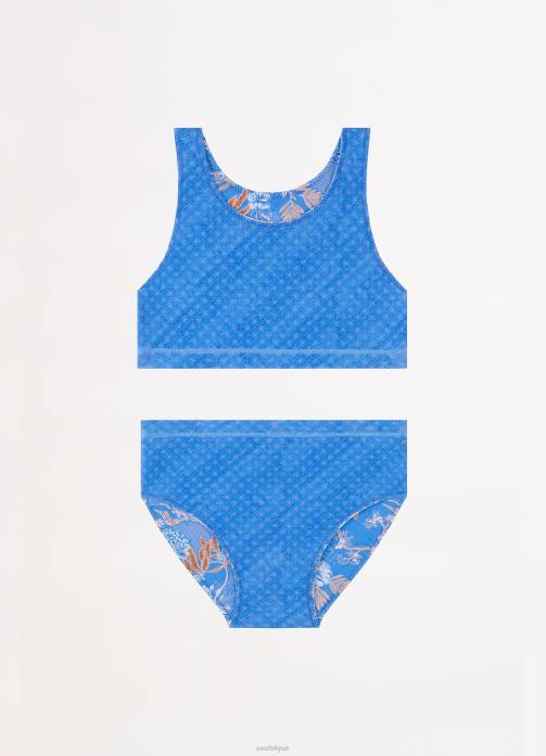 Fuji Girls Reversible BikiniStarlight Blue Seafolly Children Swimwear JRJZ788