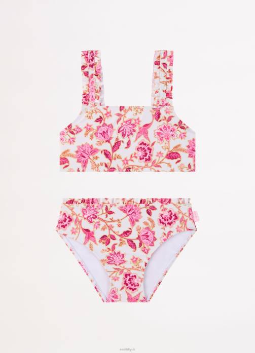 Silk Road Girls Mini Ruffle Bikini Pink Seafolly Children Swimwear JRJZ791
