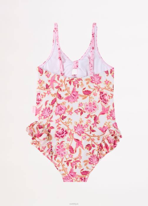 Silk Road Girls Tie Front One Piece Spice Seafolly Children Swimwear JRJZ792