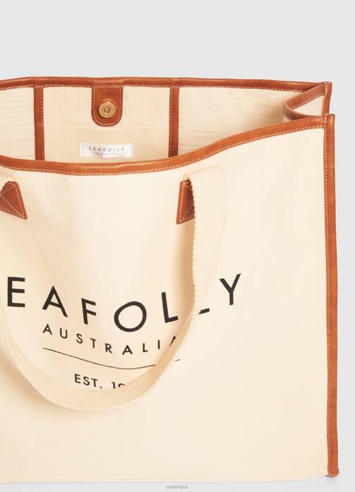 Canvas Tote Bag Sand Seafolly Women Accessories JRJZ763