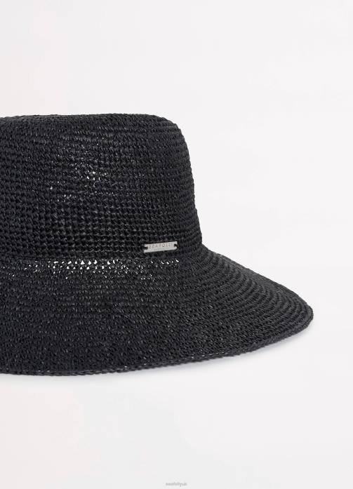 Sierra Bucket Hat Black Seafolly Women Accessories JRJZ784