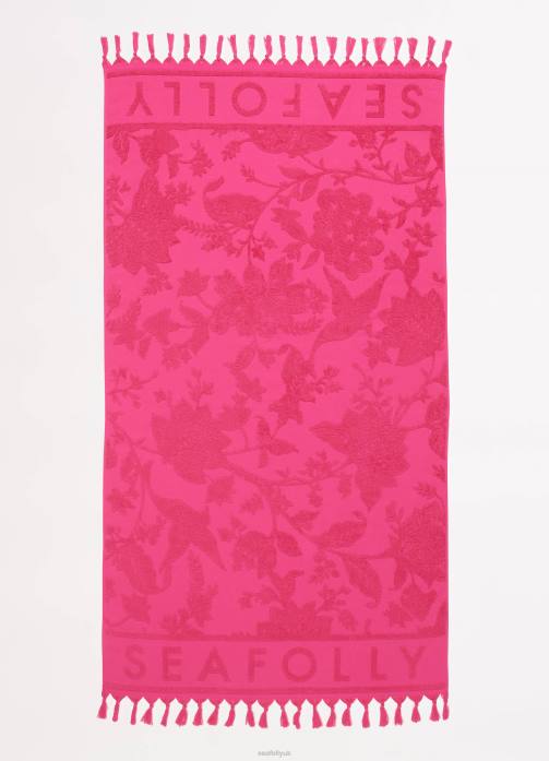 Silk Road Jacquard Beach Towel Rose Pink Seafolly Women Accessories JRJZ771