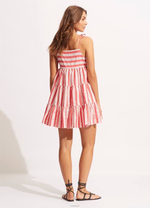 Cabana Mini Dress Sun Kissed Coral Seafolly Women Clothes JRJZ694
