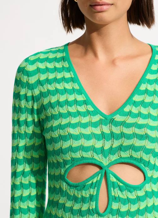 Carnaby Knit Cover Up Jade Seafolly Women Clothes JRJZ653