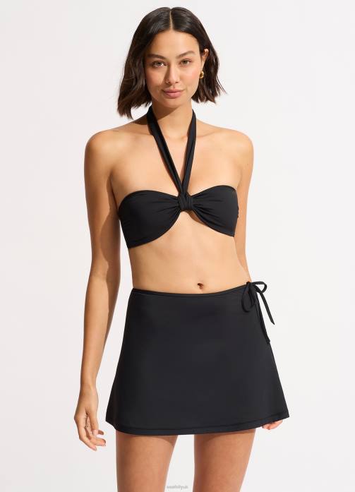 Collective A-Line Skirt Black Seafolly Women Clothes JRJZ721