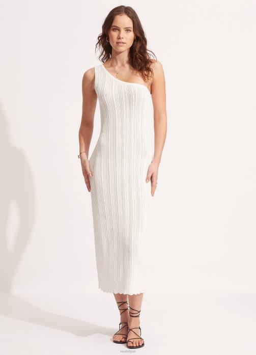 Crochet Knit Dress White Seafolly Women Clothes JRJZ661