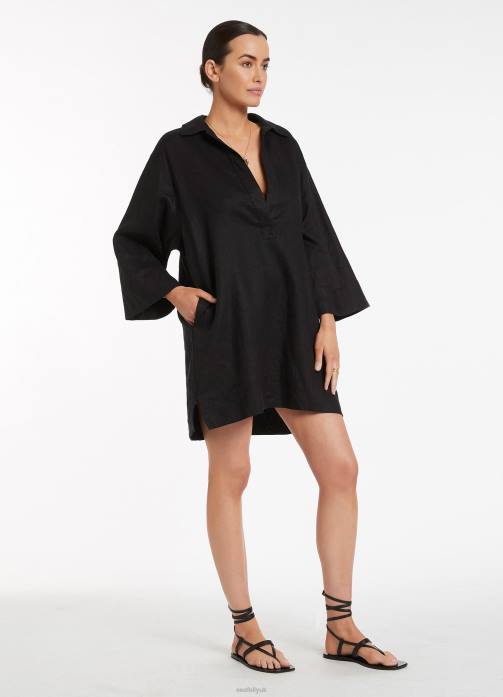 Jetset Pullover Kaftan Black Seafolly Women Clothes JRJZ705