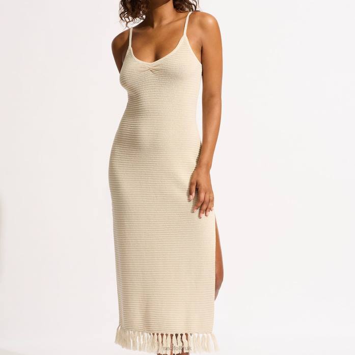 Maxi Knit Cover Up Natural Seafolly Women Clothes JRJZ658