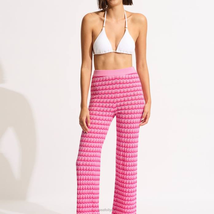 Carnaby Knit Pant Fuchsia Rose Seafolly Women Clothes JRJZ655