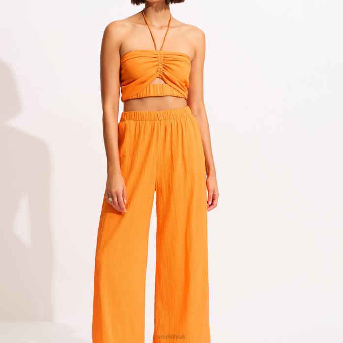 Crinkle Beach Pant Mandarin Seafolly Women Clothes JRJZ751