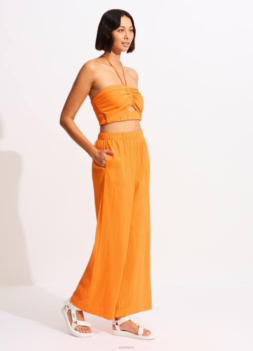 Crinkle Beach Pant Mandarin Seafolly Women Clothes JRJZ751