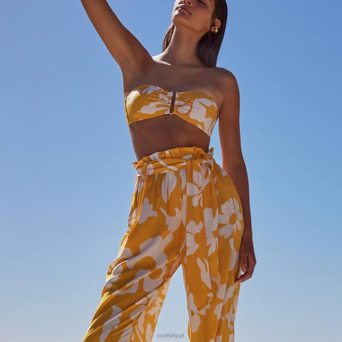 Emporio Flowing Pants Marigold Seafolly Women Clothes JRJZ756