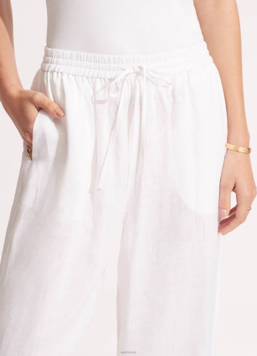 Linen Pant White Seafolly Women Clothes JRJZ753