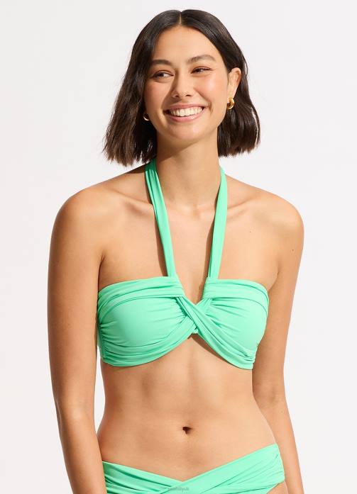 Collective Halter Bandeau Mint Seafolly Women Swimwear JRJZ187