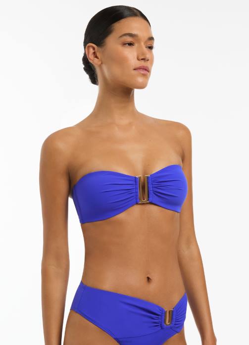 Jetset Bandeau Bikini Top Sapphire Seafolly Women Swimwear JRJZ520