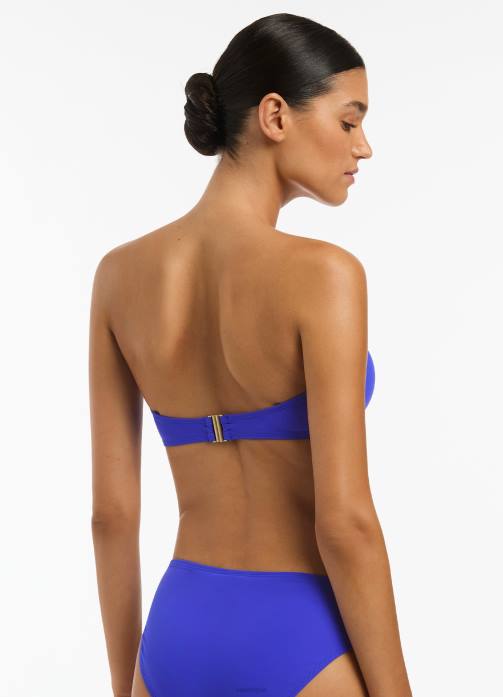 Jetset Bandeau Bikini Top Sapphire Seafolly Women Swimwear JRJZ520