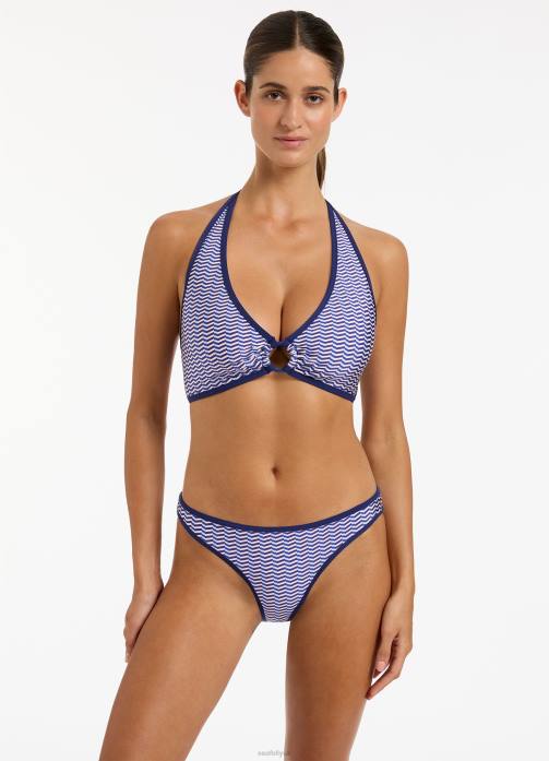 Amoudi Hipster Bikini Bottom Sapphire Seafolly Women Swimwear JRJZ368