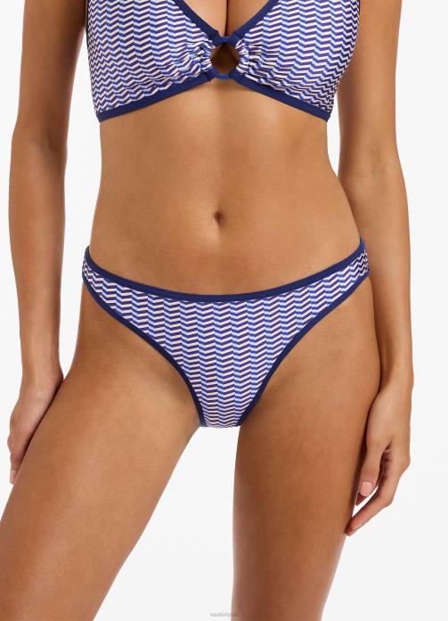Amoudi Hipster Bikini Bottom Sapphire Seafolly Women Swimwear JRJZ368