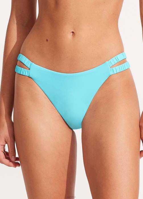 Collective Gathered Tab Pant Aquamarine Seafolly Women Swimwear JRJZ240