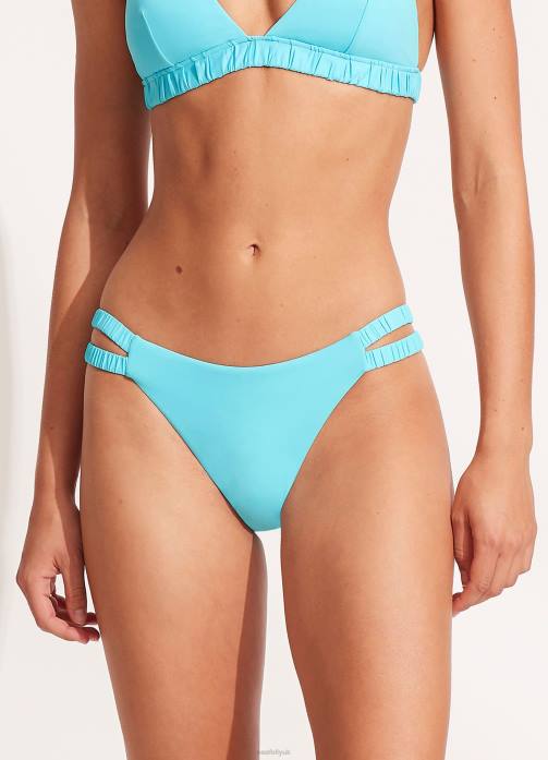 Collective Gathered Tab Pant Aquamarine Seafolly Women Swimwear JRJZ240