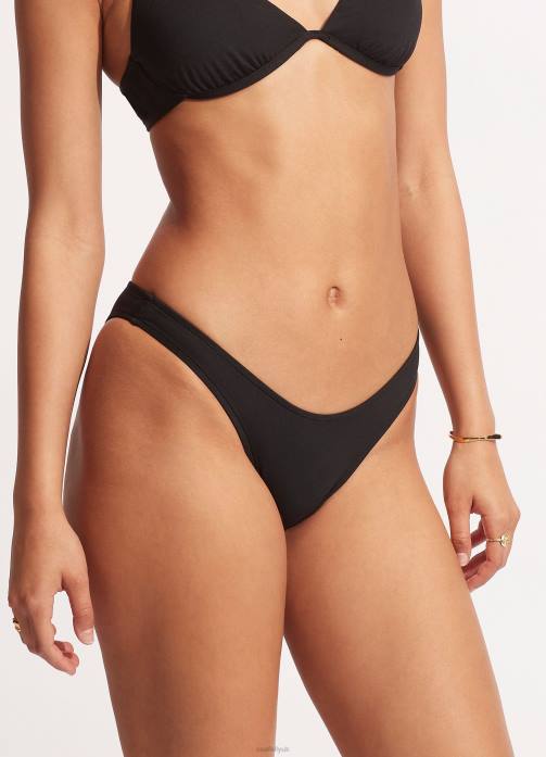 High Cut Pant Black Seafolly Women Swimwear JRJZ324