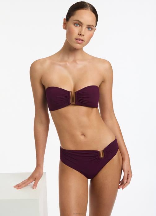 Jetset U Trim Mid Pant Port Seafolly Women Swimwear JRJZ296