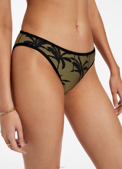 Palme Trim Hipster Pant Olive Seafolly Women Swimwear JRJZ433