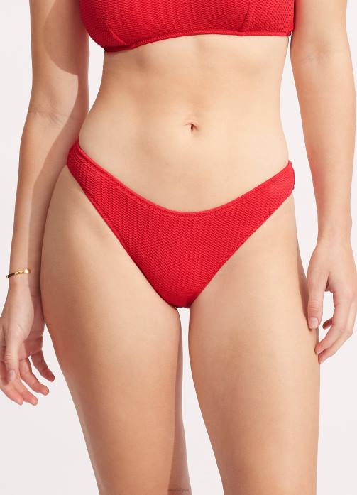 Sea Dive High Cut Pant Chilli Red Seafolly Women Swimwear JRJZ283