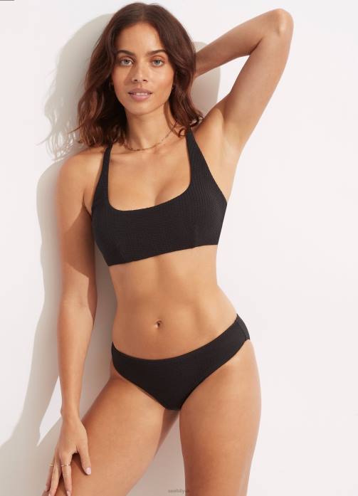 Sea Dive Hipster Pant Black Seafolly Women Swimwear JRJZ254