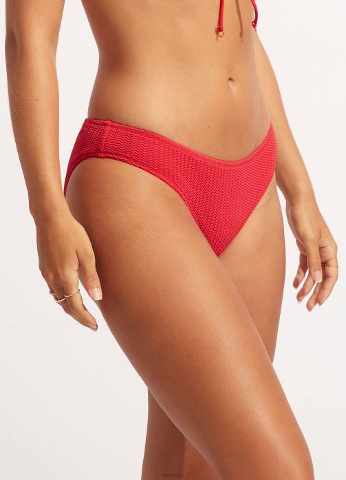 Sea Dive Hipster Pant Chilli Red Seafolly Women Swimwear JRJZ384
