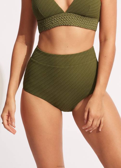 Willow High Waisted Pant Avocado Seafolly Women Swimwear JRJZ237