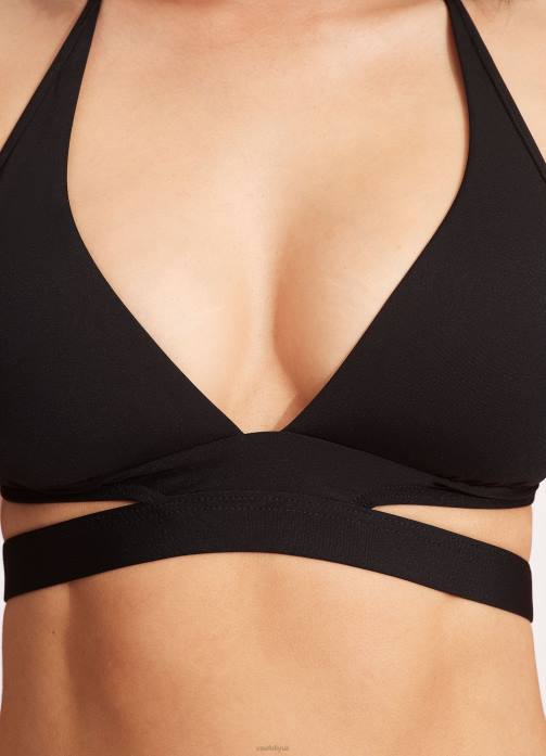 Collective Halter Bra Black Seafolly Women Swimwear JRJZ201