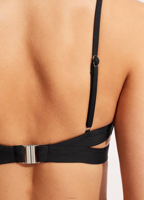 Collective Hybrid Bralette Black Seafolly Women Swimwear JRJZ196