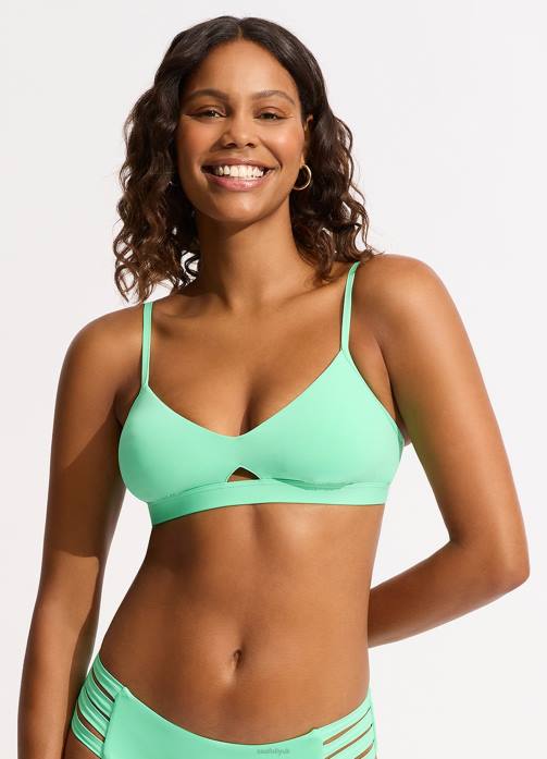 Collective Hybrid Bralette Mint Seafolly Women Swimwear JRJZ213