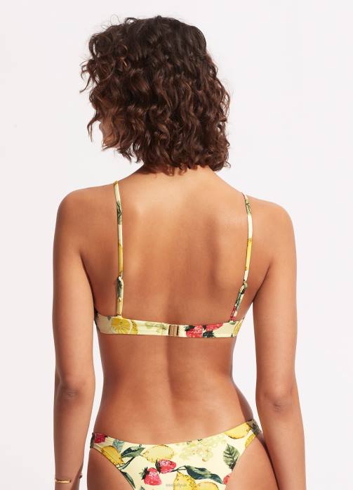 Drawstring Bralette Lemoncello Seafolly Women Swimwear JRJZ614