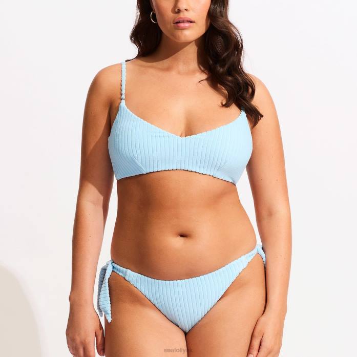 Havana Bralette Powder Blue Seafolly Women Swimwear JRJZ567
