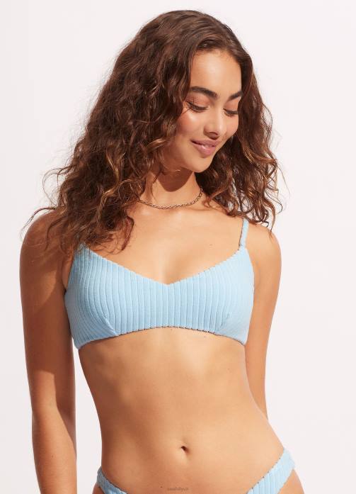 Havana Bralette Powder Blue Seafolly Women Swimwear JRJZ567