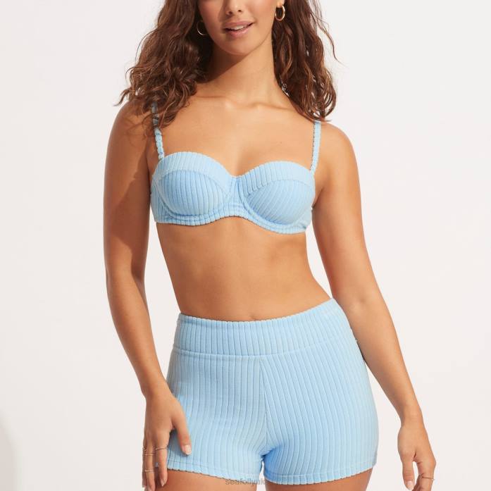 Havana Bustier Bra Powder Blue Seafolly Women Swimwear JRJZ569