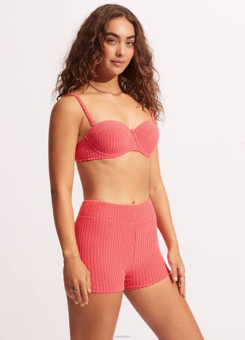 Havana Bustier Bra Sun Kissed Coral Seafolly Women Swimwear JRJZ500