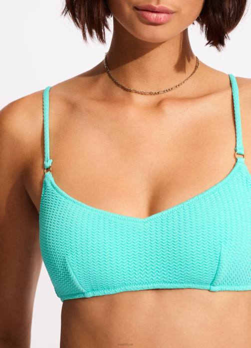 Sea Dive Bralette Aruba Blue Seafolly Women Swimwear JRJZ337