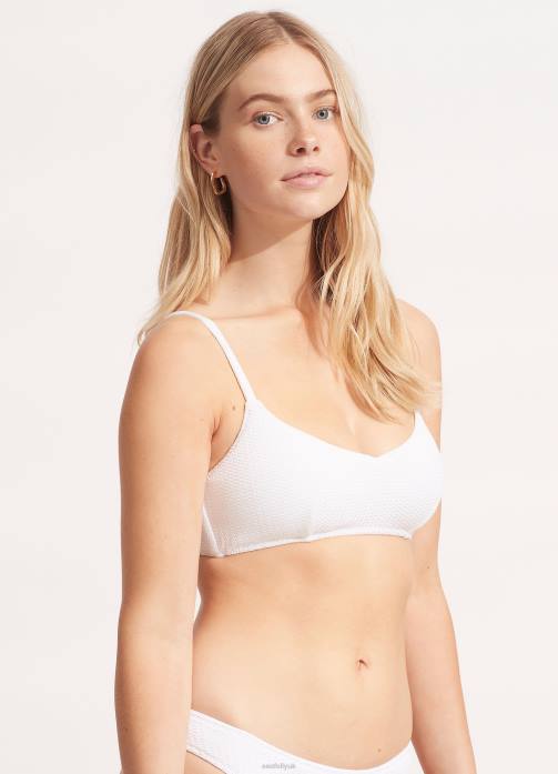 Sea Dive Bralette White Seafolly Women Swimwear JRJZ358