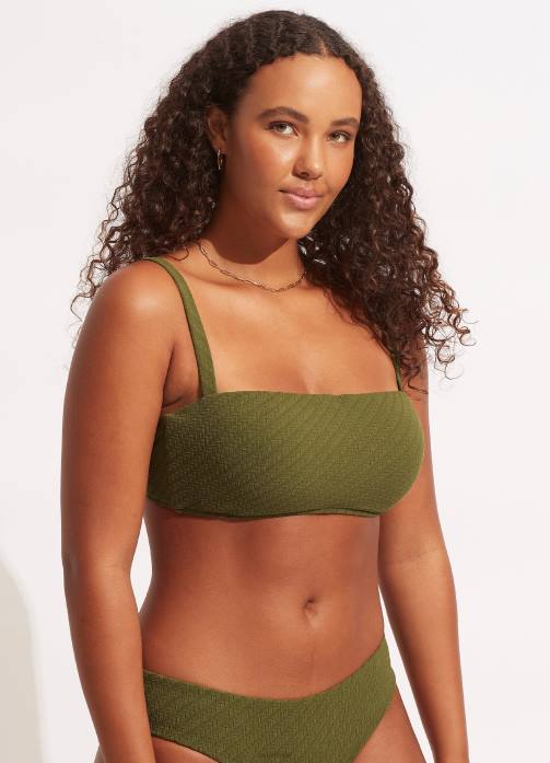 Willow Tank Bra Avocado Seafolly Women Swimwear JRJZ230