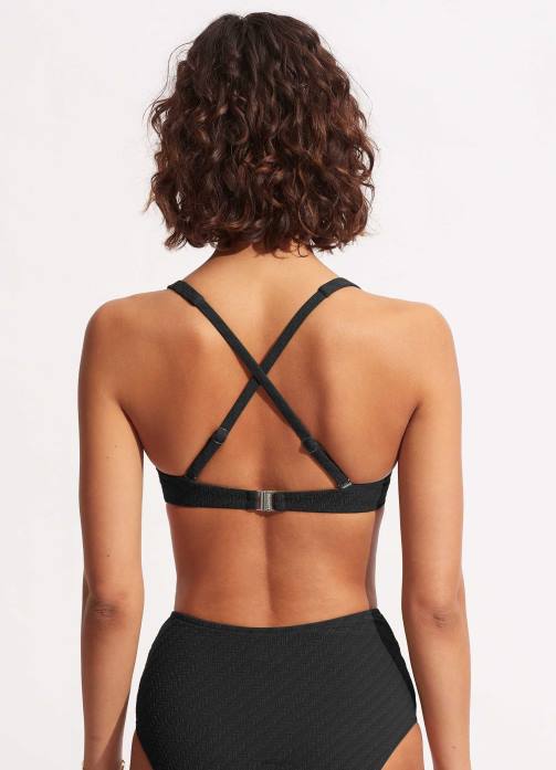 Willow Underwire Bra Black Seafolly Women Swimwear JRJZ443