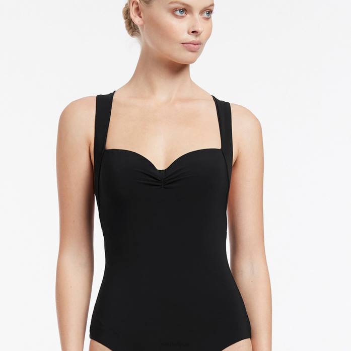 Jetset Infinity One Piece Black Seafolly Women Swimwear JRJZ24