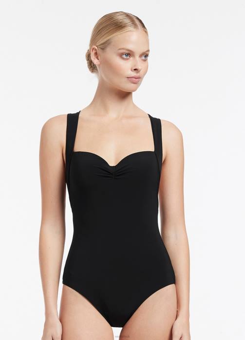 Jetset Infinity One Piece Black Seafolly Women Swimwear JRJZ24