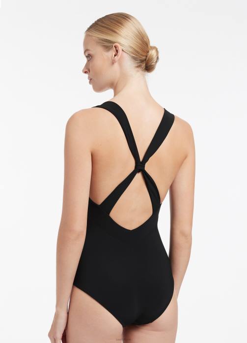 Jetset Infinity One Piece Black Seafolly Women Swimwear JRJZ24